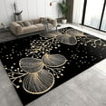 thumbnail image 1 of Luxurious And Simple Gold Leaf Area Carpet, Decorative Carpet, Machine Washable Portable Breathable Soft And Comfortable Very For Bedroom Living Room Study Game Room 2x3ft, 1 of 6