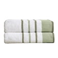 thumbnail image 1 of Luxurious Soft Cotton Decorative 2 Pack Bath Sheet Set, Desert Sage Green / Moss Green., 1 of 6