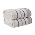 thumbnail image 1 of Luxurious Soft Cotton Decorative 2 Pack Bath Sheet Set, Light Grey / Mid Grey / Dark Grey., 1 of 6