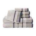 thumbnail image 1 of Luxurious Soft Cotton Decorative 6 Piece Towel Set, Light Grey / Mid Grey / Dark Grey., 1 of 6