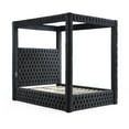 thumbnail image 1 of Better Home Products Dream Luxurious Velvet Canopy Bed, King, USB Port, Contemporary, Black, 1 of 9