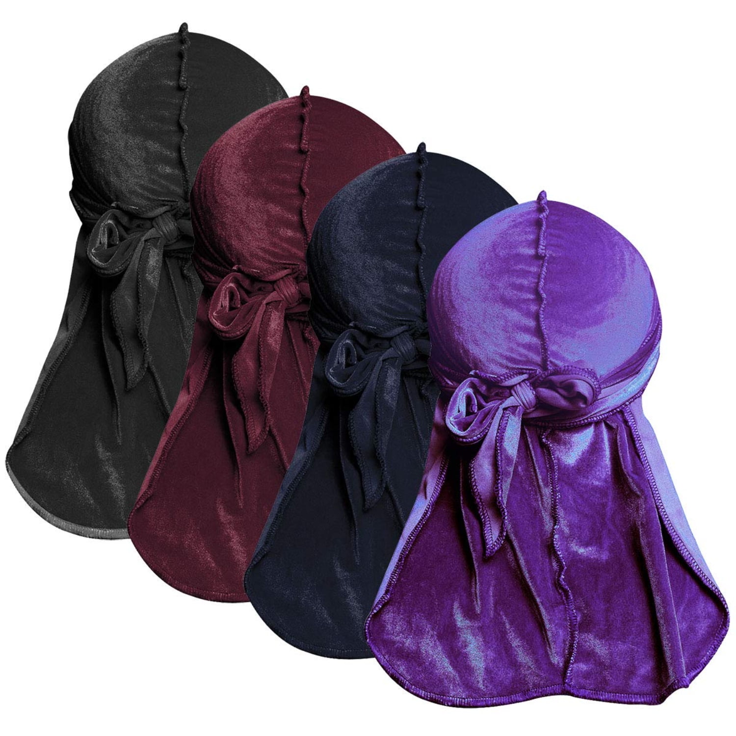 Luxurious Velvet Waves Extra Long-tail Du-rag Set - Perfectly Achieved 