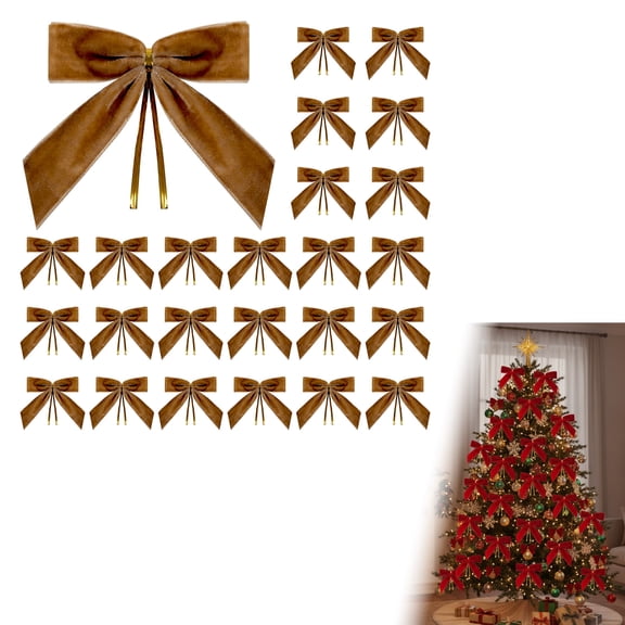 Luxurious Velvety Bowknot Knot Ornament Velvety Holiday Decors For Christmas Tree Holiday Homes Party Decorations