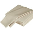 thumbnail image 1 of Luxurious Viscose from Bamboo 4-Piece sheet Set , Oeko-TEX Certified, California King - Light Khaki+Beige, 1 of 5