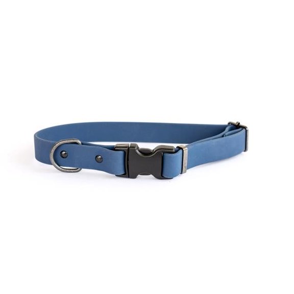 Luxurious Waterproof Quick Release L Navy Soft PVC Collar Width 1" Range 15"-23"