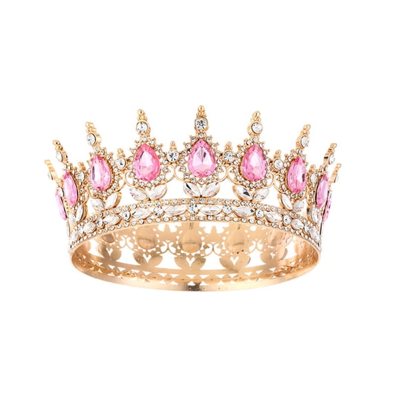 Luxurious Women's Crowns with Rhinestones Birthday Party Hairpieces Suitable for Weddings Proms and Special Occasion