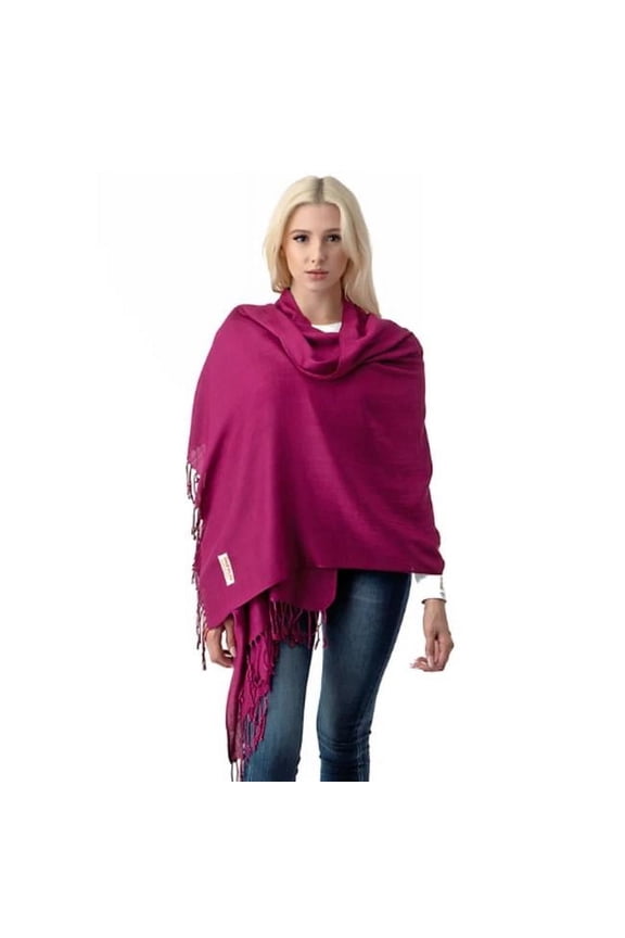 Luxurious Women's Pashmina Shawl in Plum - Soft and Elegant