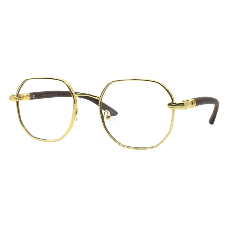 Luxurious Wood Buffs Clear Lens Glasses Hipster Designer Style