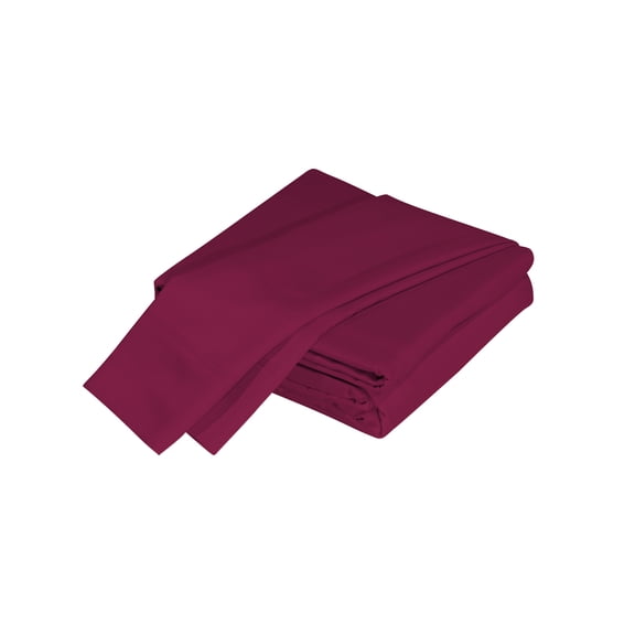 Luxuriously Soft 100% Viscose Derived from Bamboo 5-Piece Sheet Set , Oeko-TEX Certified, Split King - Merlot