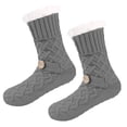 thumbnail image 1 of Cozy Fleece Lined Socks for Women - Thermal Fuzzy Winter Socks with Non-Skid Soles, 1 of 6