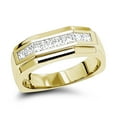 thumbnail image 1 of Luxurman 14K Natural 1.3 Ctw Diamond Mens Wedding Ring For Him (Yellow Gold Size 9.5), 1 of 1