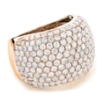 thumbnail image 1 of Luxurman Ladies 14K Designer Pave Natural Diamond Ring (Rose Gold Size 7), 1 of 1