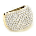 thumbnail image 1 of Luxurman Ladies 14K Designer Pave Natural Diamond Ring (Yellow Gold Size 6.5), 1 of 1