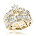 thumbnail image 1 of Luxurman Ladies 14K Natural 5 Ctw Diamond Designer Engagement Ring Set For Her (Yellow Gold Size 8), 1 of 3