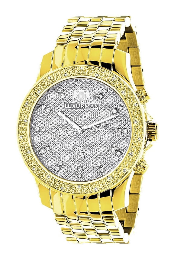 Two-Tone Goldplated Men's Diamond Raptor Watch