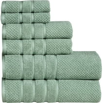 Luxury 100% Cotton 6-Piece Towel Set, 650 GSM Hotel Collection, Super Soft and Highly Absorbent (Multicolor, 6 Pack Set)