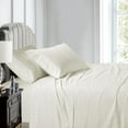 thumbnail image 1 of Luxury 100% Cotton 600 Thread Count Sheets Damask Striped Bed Sheets Set - Full - Ivory, 1 of 2