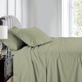 thumbnail image 1 of Luxury 100% Cotton 600 Thread Count Sheets Damask Striped Bed Sheets Set - Full - Sage, 1 of 2