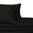 thumbnail image 1 of Luxury 100% Cotton 600 Thread Count Sheets Solid King Size Bed Sheets Sets -Black, 1 of 2