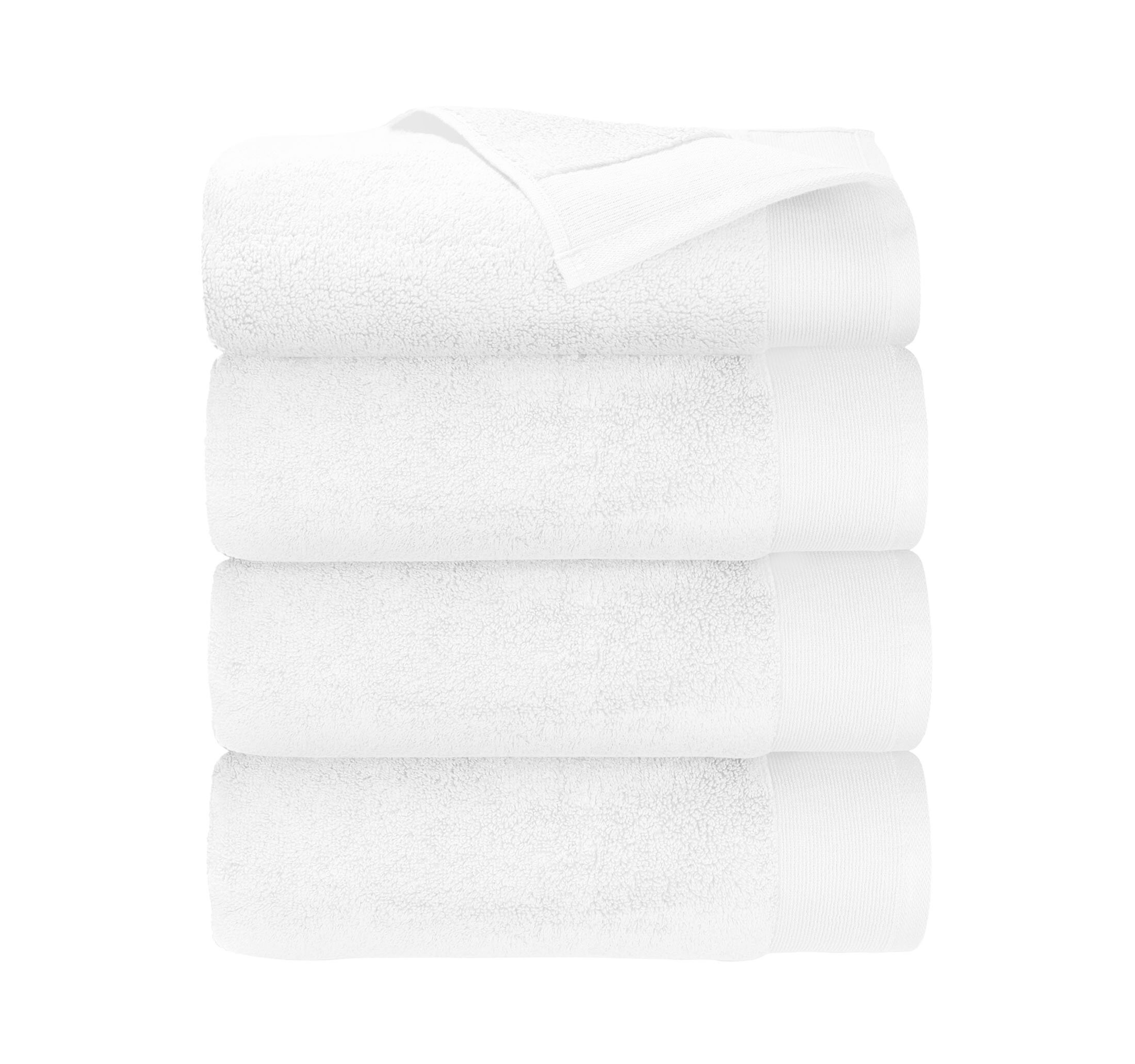 Ruvanti Bath Towels 4 Pcs (27x54 inch, Cream) 100% Cotton Extra