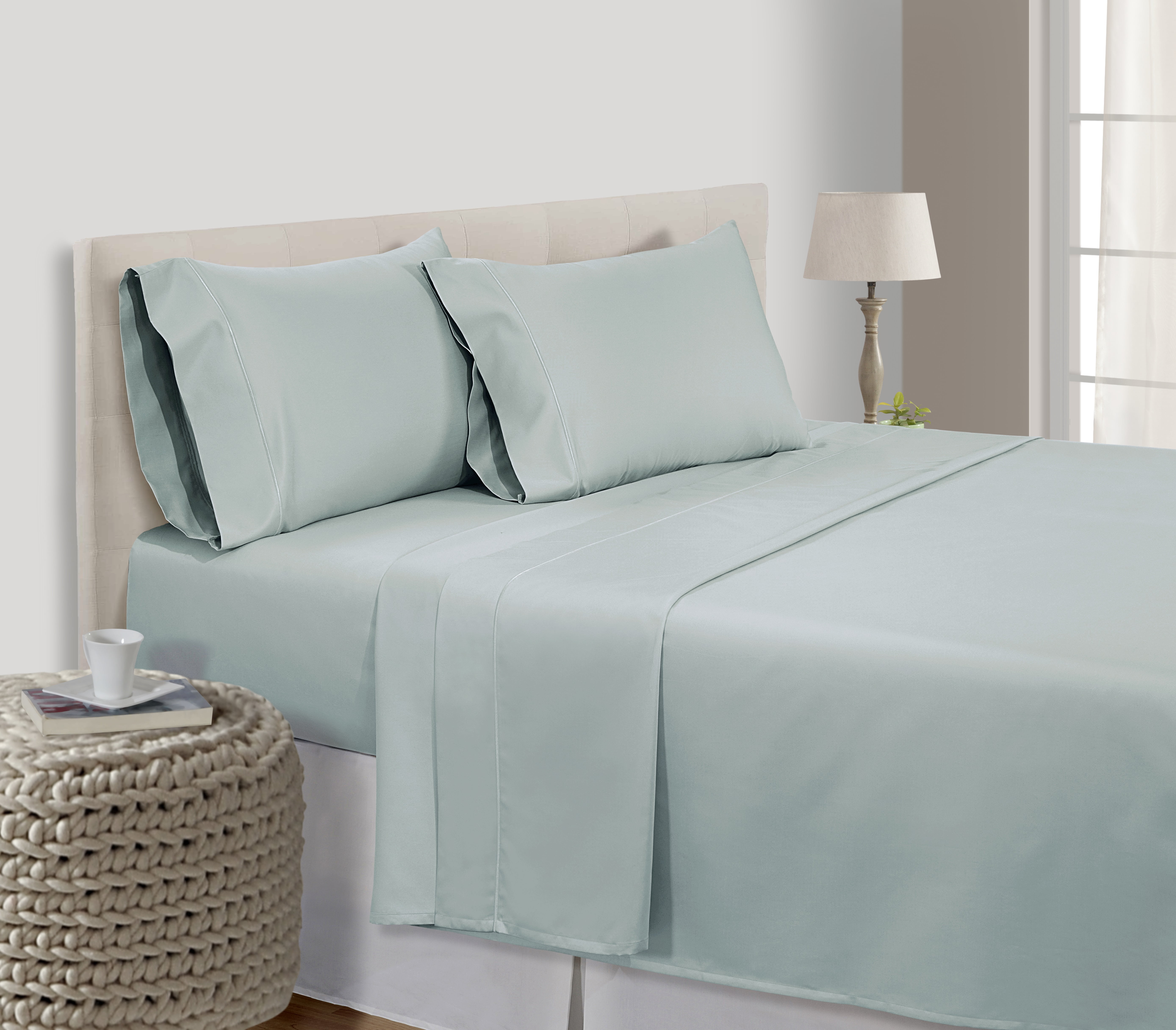 Luxury 100 Egyptian Cotton 800 Thread Count Sheet Set, Addy Home Fashions, Mineral, Queen