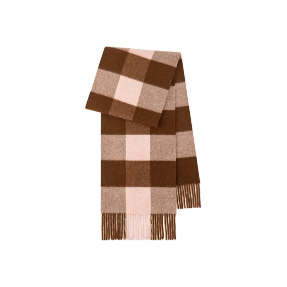 Luxury 100% Wool Plaid Scarf, Extra Plush & Fluffy Winter Wrap 200x30cm,200*30cm,2