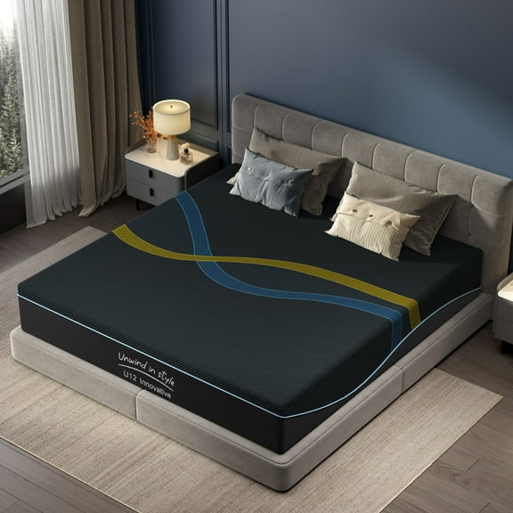 Luxury 12-Inch - Queen Mattress, Gel Memory Foam Medium Firm Mattress in a Box, Removable Washable Cover, Hypoallergenic Bed Mattress, Pressure Relief, Low Motion Transfer, CertiPUR-US