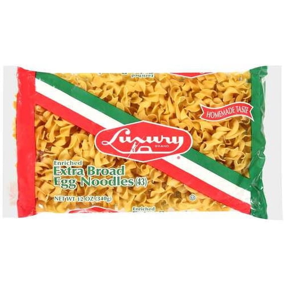 Luxury 12 oz Extra Wide Egg Noodle Pasta