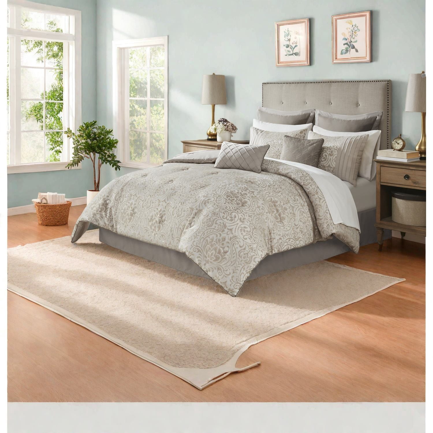 Damask Bedding Sets in Black Blue Red and More Home Comforts