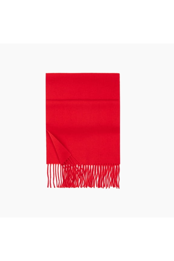 Luxury 18.5 Micron Fine Wool Scarf, 100% Virgin Lamb Wool Winter Wrap with Fringe,190*31cm,12