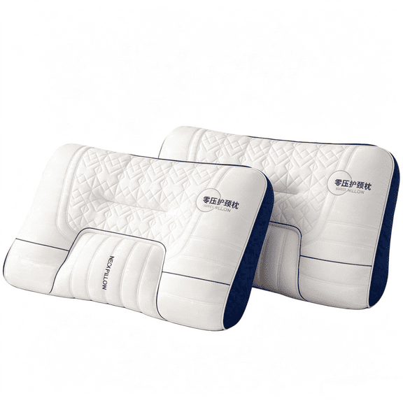 Luxury 2-Pack Zero Pressure Pillow (23.62" x 15.75"), Layered Structure & Supportive