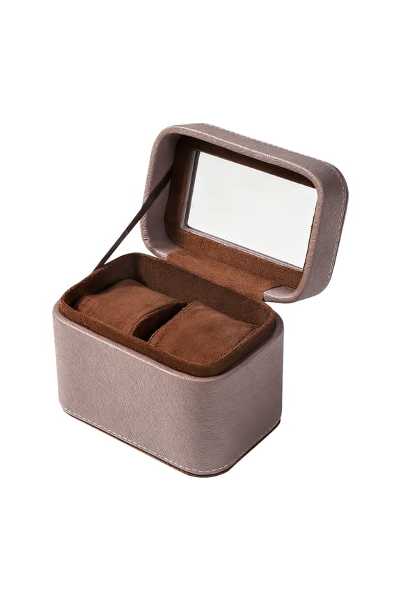 Luxury 2 Watch Storage Case Textured PU Design Compact Travel Companion For Collectors