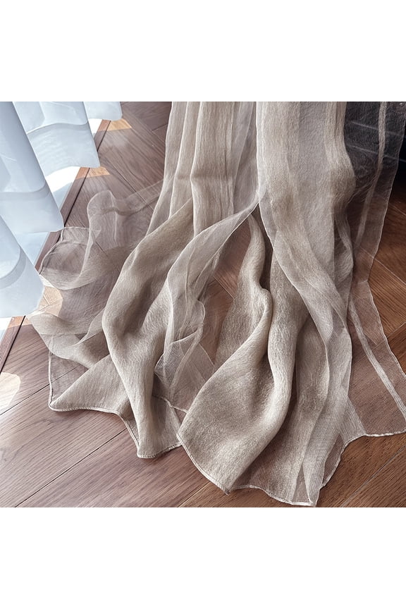 Luxury 200x78cm Mulberry Silk Scarf, Water Wave Pattern Sun Shawl & Wrap,200*78cm,coffee