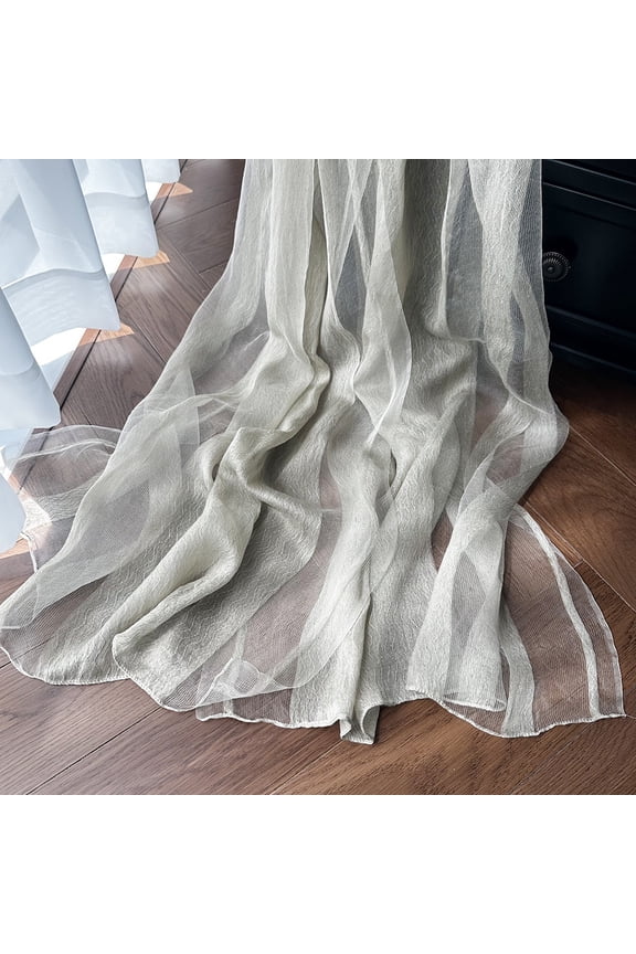 Luxury 200x78cm Mulberry Silk Scarf, Water Wave Pattern Sun Shawl & Wrap,200*78cm,khaki