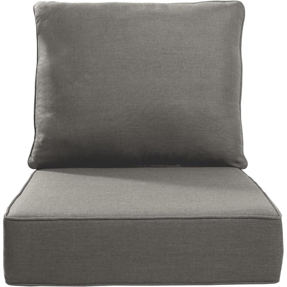 Luxury 24x24x6 Inch Outdoor Cushions - Water&UV&Fade Resistant 1 Set Patio Replacement Seat Cushion for Rattan Mental Wicker Dining Rocking Swivel Chairs Loveseat Couch Sectional Sofa - Grey