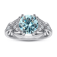 thumbnail image 1 of Luxury 2Ct Moissanite Jewelry for Women S925 Sterling Silver Ring Wedding Bands Pass Diamond Tester, 1 of 1