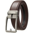 Luxury 3.5cm Width Cowhide Leather Mens Ratchet Belt Belts For Men Adjustable Automatic Buckle
