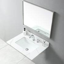 Luxury 31inch Bathroom Vanity Top, Gold Stone, Ceramic Sink, Backsplash, Fits 30-in W Cabinet Sintered Sink & Preeminent