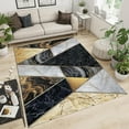 thumbnail image 1 of Luxury 3D Printing Marble Area Rug, Abstract Gray Gold Tile Indoor Non-Slip Kids Rugs, Art Home Decor Large Rug For Living Room Bedroom Kitchen Dining Room Home Office Floor Rug 4 x 6ft, 1 of 6