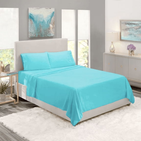 Luxury 4 Pcs Bed Sheet Deep Pocket 1900 Count 100% Egyptian Comfort Bed Set