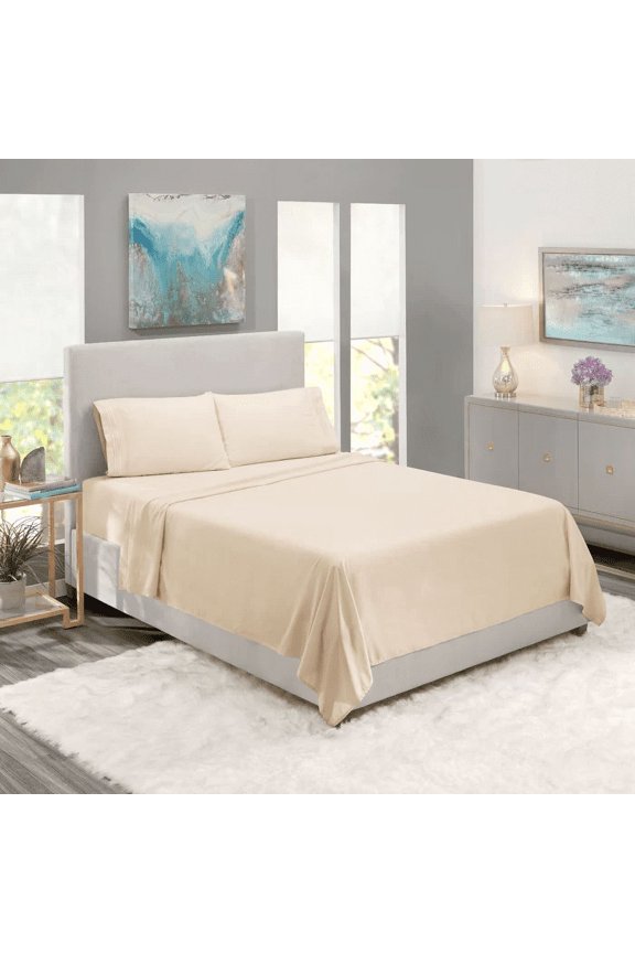 Luxury 4 Pcs Bed Sheet Deep Pocket 1900 Count 100% Egyptian Comfort Bed Set