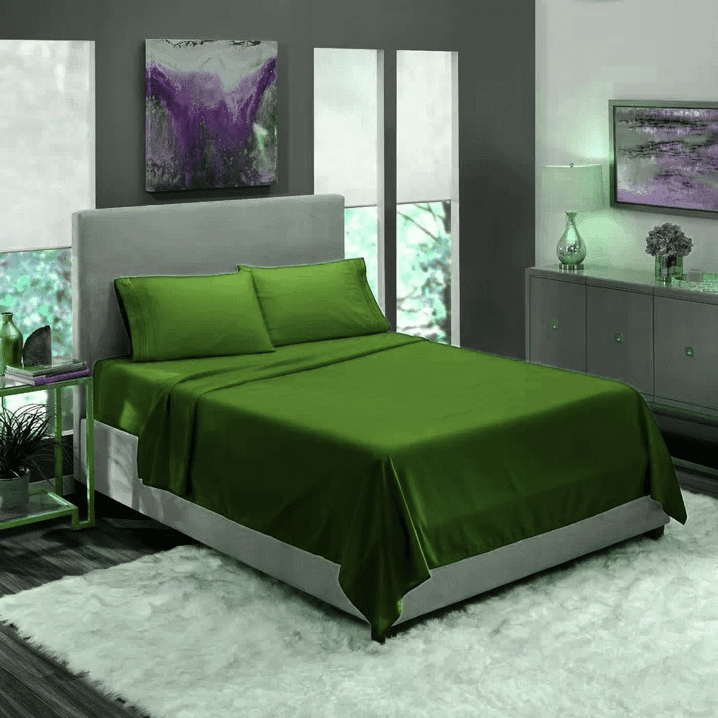 Luxury 4 Pcs Bed Sheet Deep Pocket 1900 Count 100 Egyptian Comfort Bed