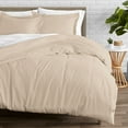 thumbnail image 1 of Luxury 4 Piece Duvet Insert + Duvet Cover Set - Premium 1800 Ultra-Soft Brushed Microfiber - Hypoallergenic, Easy Care, Wrinkle Resistant (Full/Queen, Sand), 1 of 5