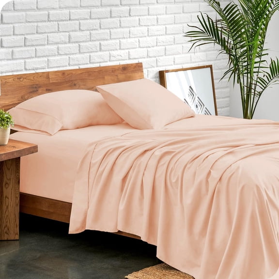 Luxury 4 Piece Full Size 100% Egyptian Cotton 800 Thread Count Premium Hotel Quality Smooth & Soft Bedding Sheet Set Luxury Soft 24" Inch Deep Pocket - Blush Solid