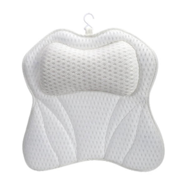 Luxury 4D Air Mesh Bath Pillow, Extra Soft Comfortable Tub Pillow with Non-Slip Suction Cups, Head Neck Back Support Bath Accessories Spa Gift for Women