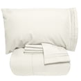 thumbnail image 1 of Luxury 5 Piece Bed-In-A-Bag Down Alternative Comforter And Sheet Set - Ivory - Twin XL, 1 of 2