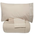 thumbnail image 1 of Luxury 5 Piece Bed-In-A-Bag Down Alternative Comforter & Sheet Set, Queen, Cream By Sweet Home Collection, 1 of 5