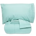 thumbnail image 1 of Luxury 5 Piece Bed in a Bag Down Alternative Comforter and Sheet Set - Aqua - King, 1 of 2