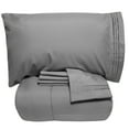 thumbnail image 1 of Luxury 5 Piece Bed in a Bag Down Alternative Comforter and Sheet Set - Gray - Queen, 1 of 2