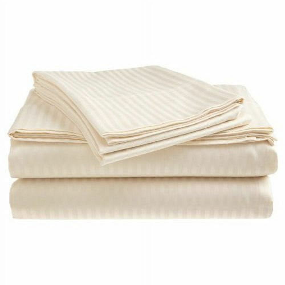Luxury 500 Thread Count 100% Cotton Sateen Bed Sheet Set Dobby